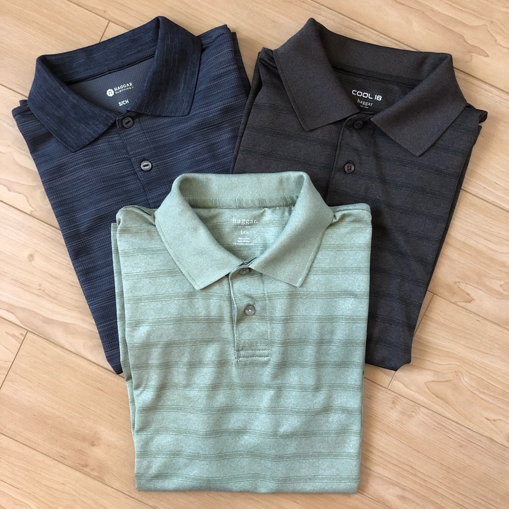 Haggar Polo Shirts - Set of 3 Sz Small